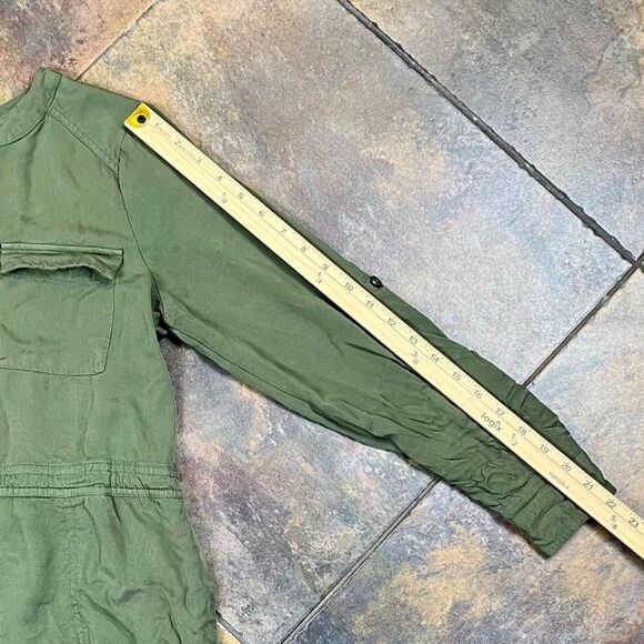 Altar’d State Olive Green Long Sleeve Drawstring Dress Medium - Picture 4 of 13